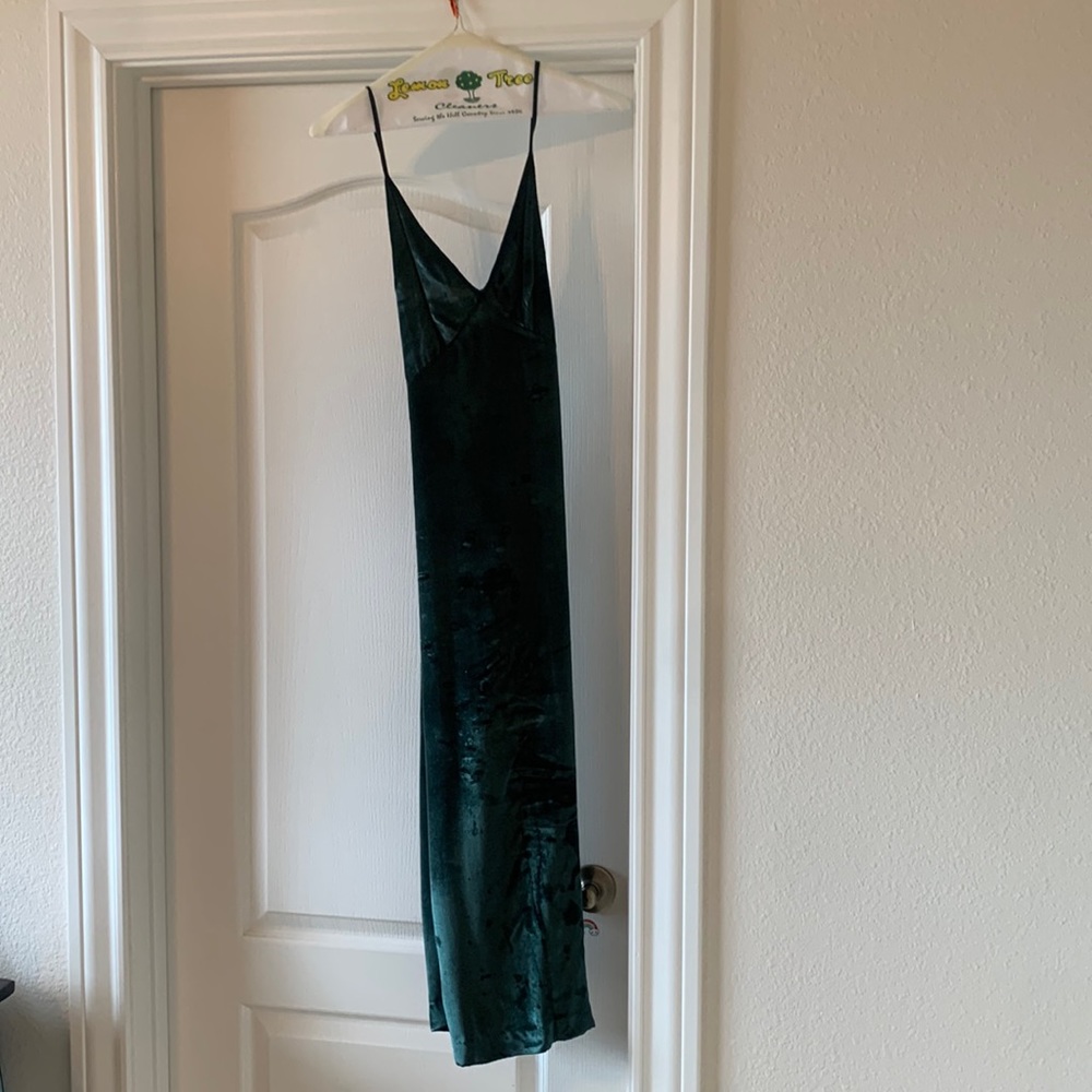 Velvet green dress